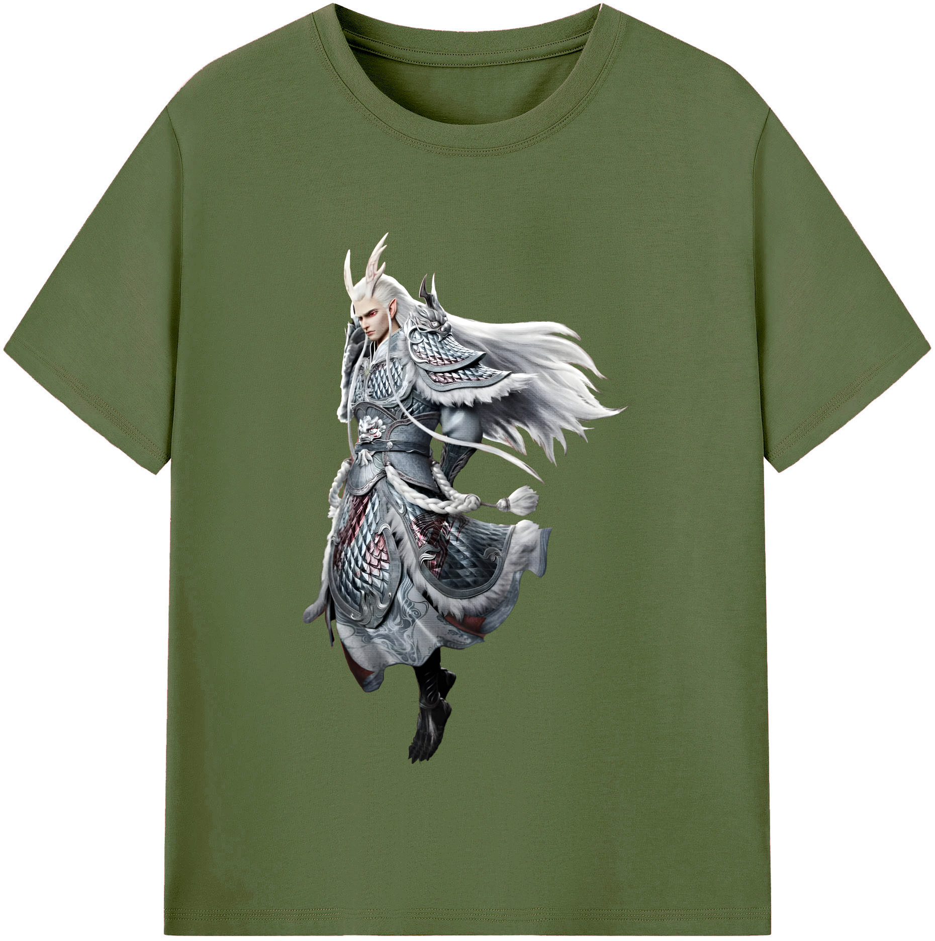 （画像用） Ne Zha 2 ナタ 魔童の大暴れ 綿100％半袖Tシャツ（フロントプリント）